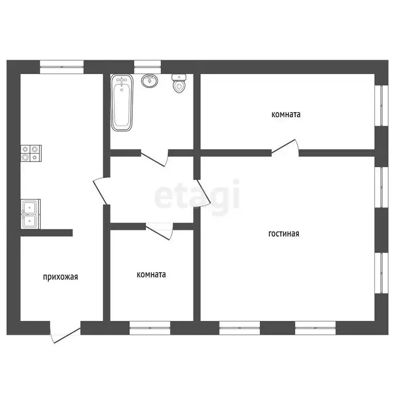 Дом в Томск, посёлок Степановка, Чувашский переулок (62 м) - Фото 1