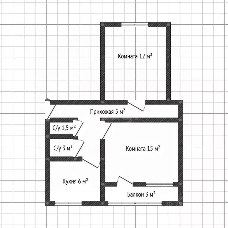 2-к кв. Адыгея, Майкоп Заводская ул., 3 (45.5 м) - Фото 2