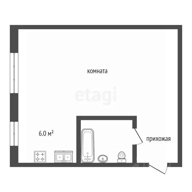 Студия Свердловская область, Талица ул. Ленина, 40 (30.6 м) - Фото 1