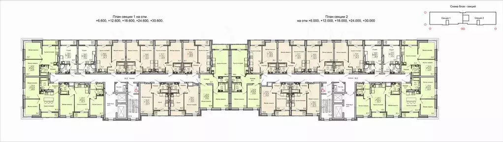 1-к. квартира, 34,7 м, 15/17 эт. - Фото 1