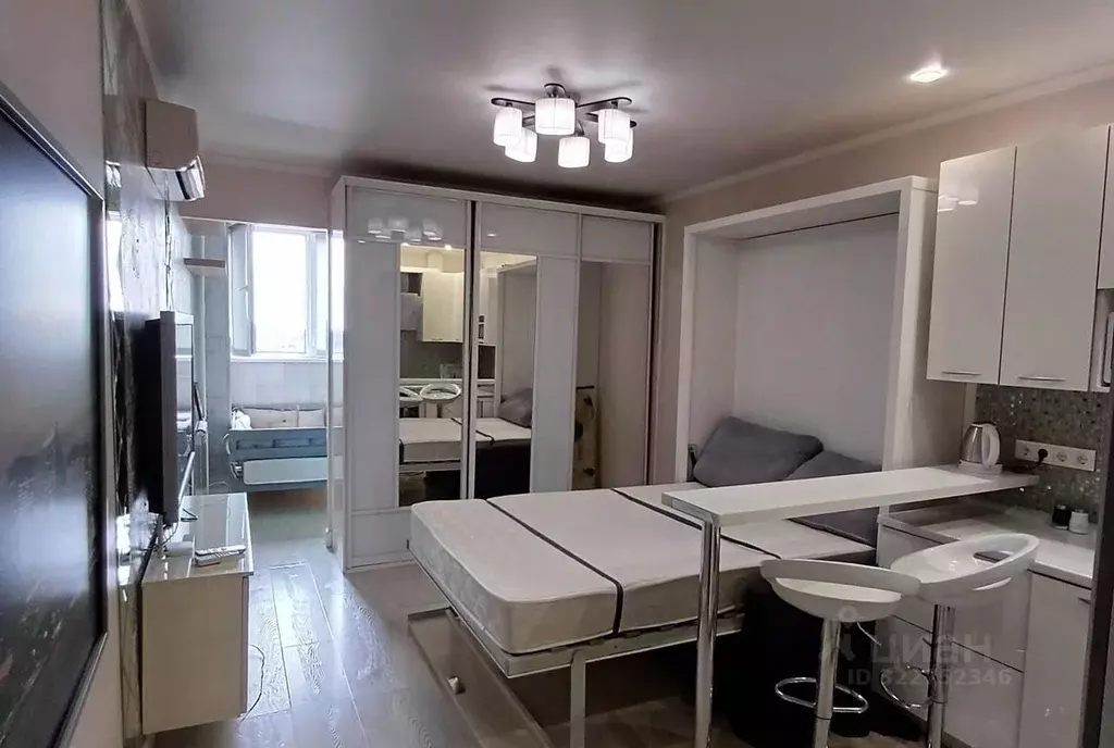 Студия Московская область, Пушкино Набережная ул., 2а (30.0 м) - Фото 1