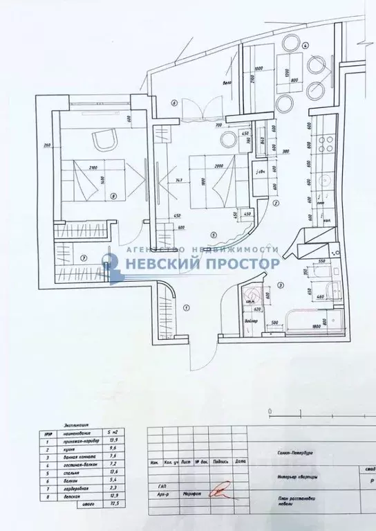 2-к кв. Санкт-Петербург Мебельная ул, 35к2 (57.6 м) - Фото 1