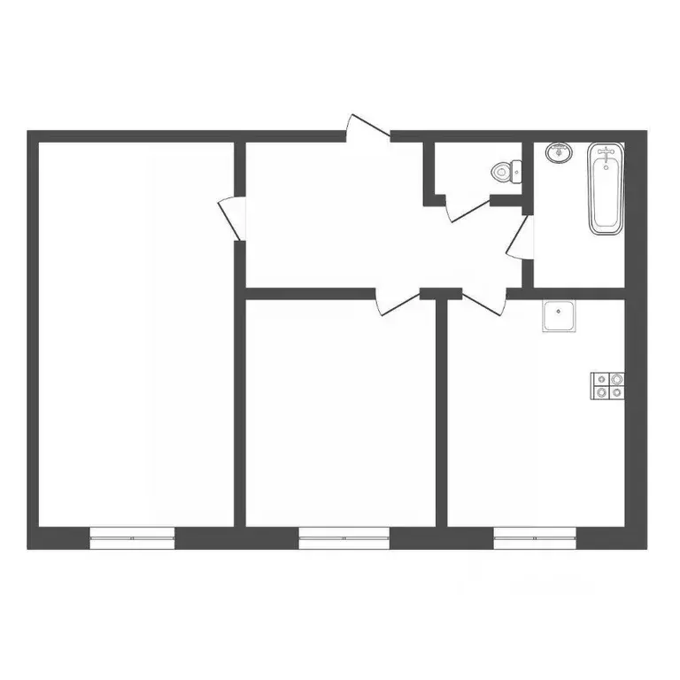 2-к кв. Тульская область, Кимовск ул. Драгушиной, 13 (48.3 м) - Фото 1