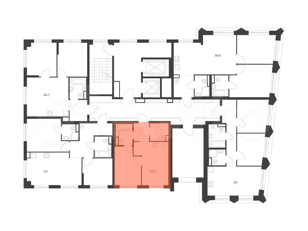 1-к. квартира, 32,5 м, 13/14 эт. - Фото 1