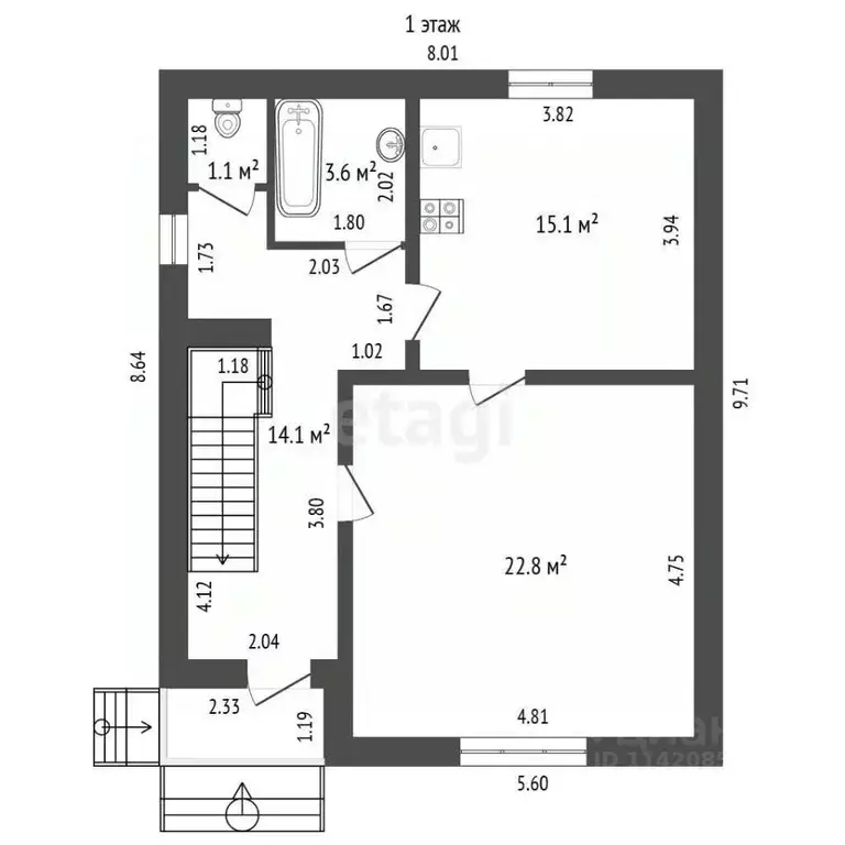 Дом в Воронежская область, Борисоглебск ул. Свердлова, 45Б (114 м) - Фото 2