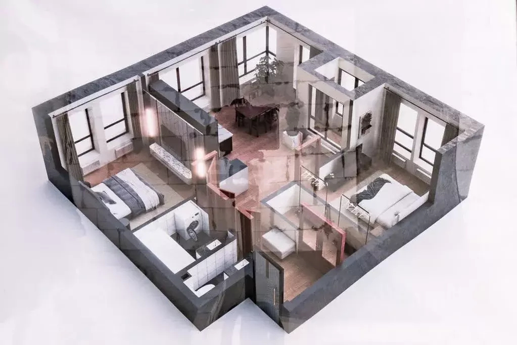 2-к кв. Татарстан, Казань ул. Алексея Козина, 8 (60.4 м) - Фото 2