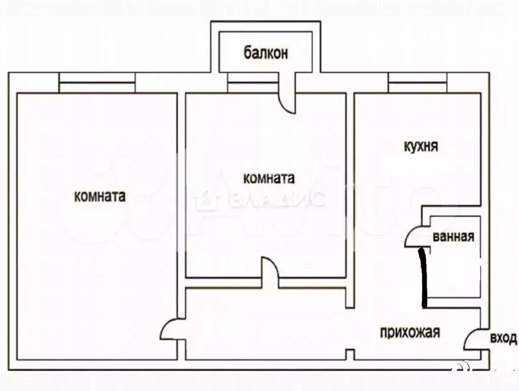 2-к. квартира, 44 м, 3/5 эт. - Фото 0