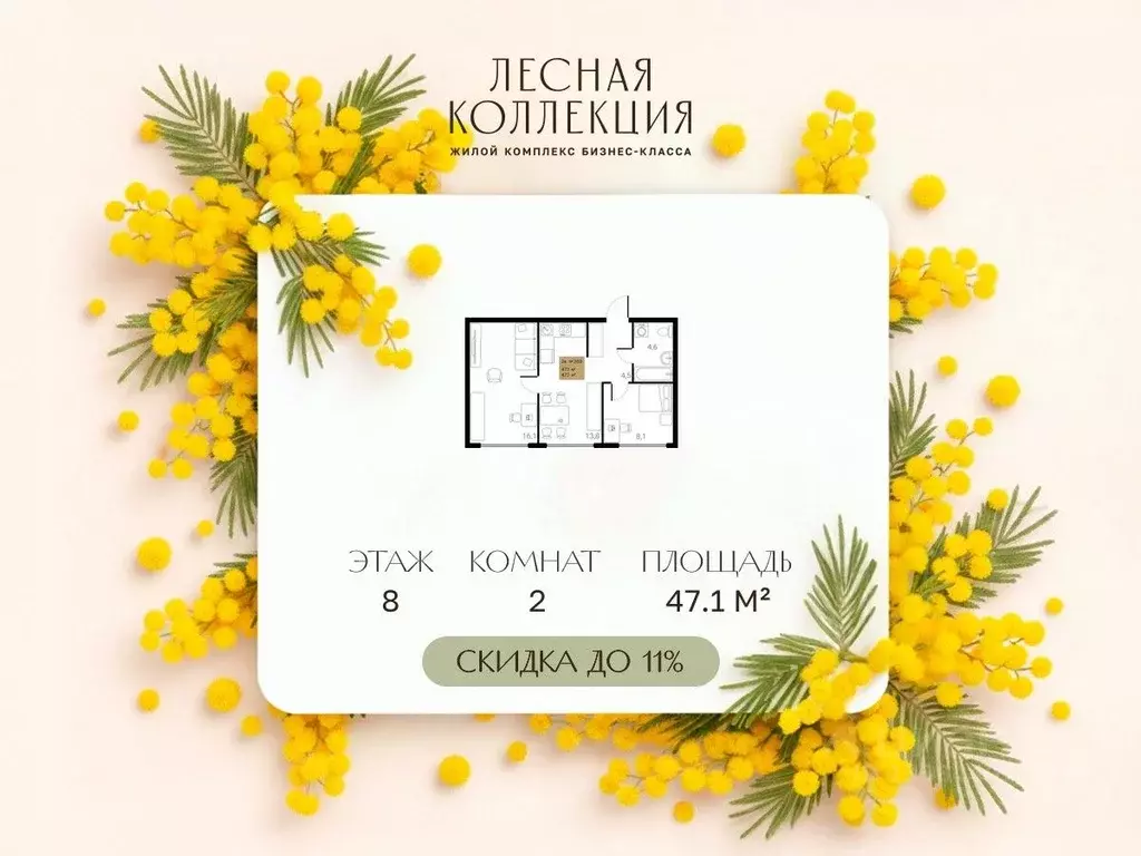 2-к кв. Московская область, Химки Лесная Коллекция жилой комплекс, к1 ... - Фото 1