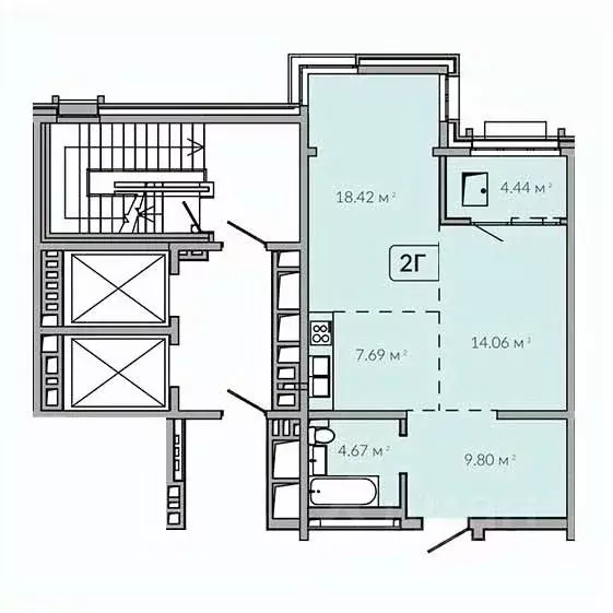 2-к кв. Иркутская область, Иркутск Байкальская ул., 89 (59.05 м) - Фото 0