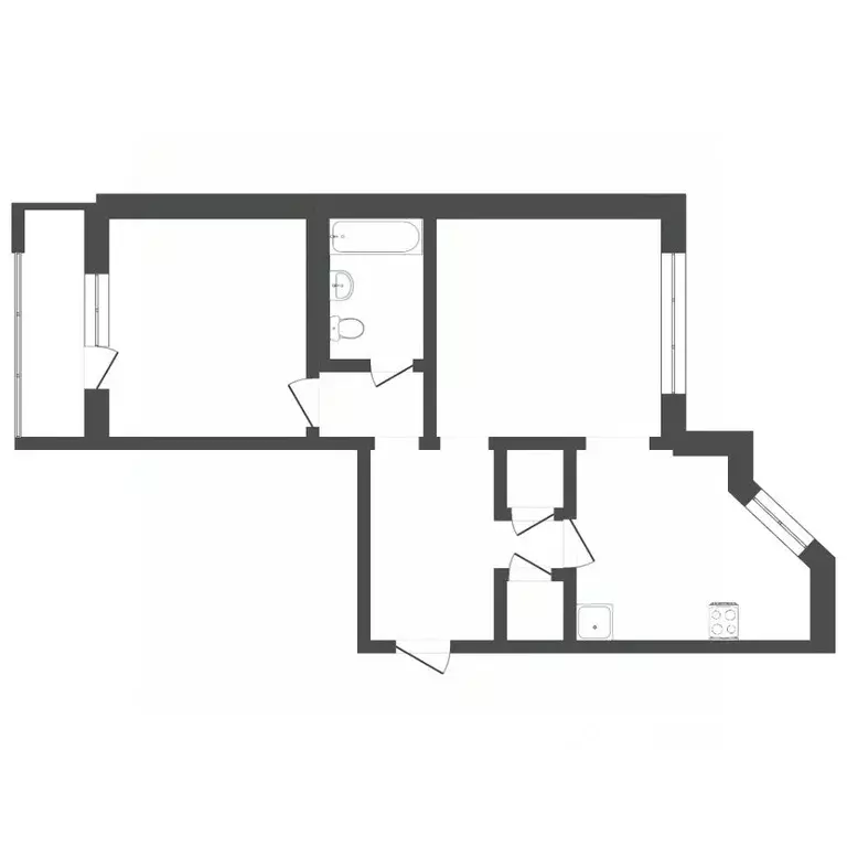 2-к кв. Тюменская область, Тюмень ул. 50 лет Октября, 24к1 (60.6 м) - Фото 2