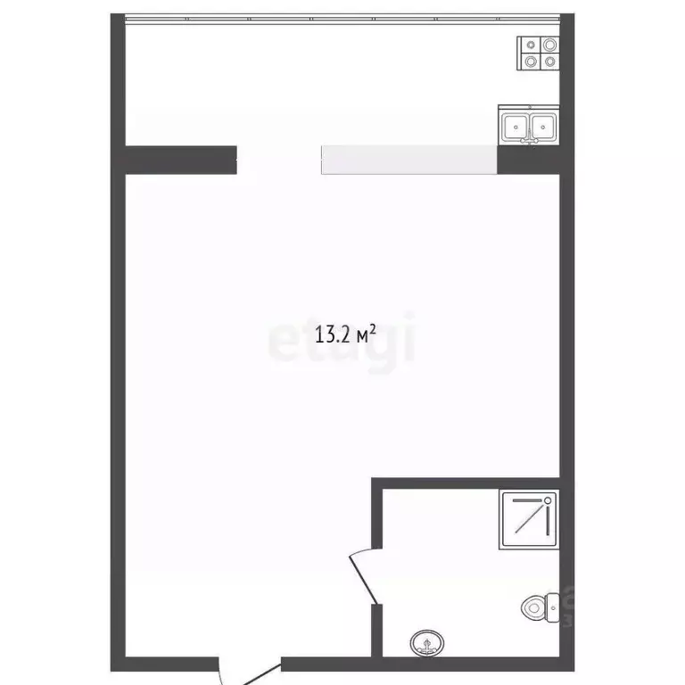 Студия Тюменская область, Тюмень ул. Червишевский Тракт, 84 (18.0 м) - Фото 1