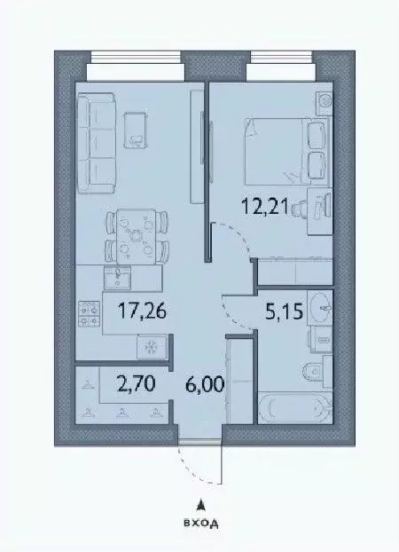 1-к кв. Брянская область, Брянский район, пос. Мичуринский, ... - Фото 1