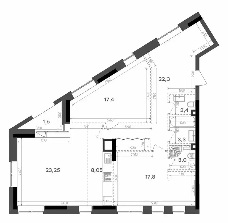 2-комнатная квартира: Казань, Краснококшайская улица, 60 (99.4 м) - Фото 1
