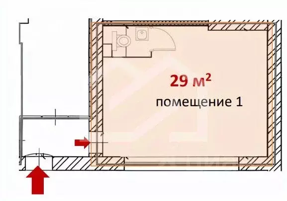 Торговая площадь в Москва ул. Фридриха Энгельса, 7-21 (29 м) - Фото 2