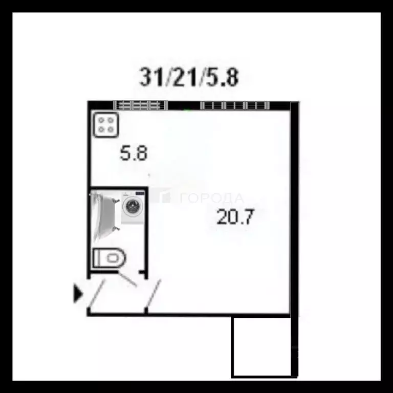 1-к кв. Новосибирская область, Новосибирск Геодезическая ул., 3 (31.5 ... - Фото 1