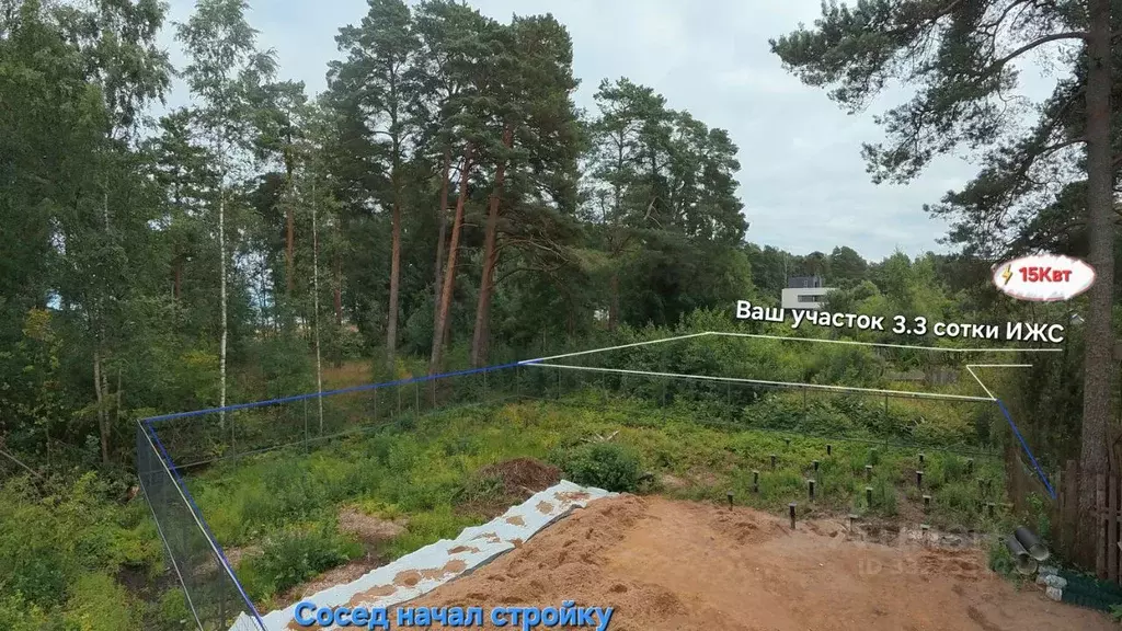 Участок в Ленинградская область, Ломоносовский район, Лебяженское ... - Фото 2