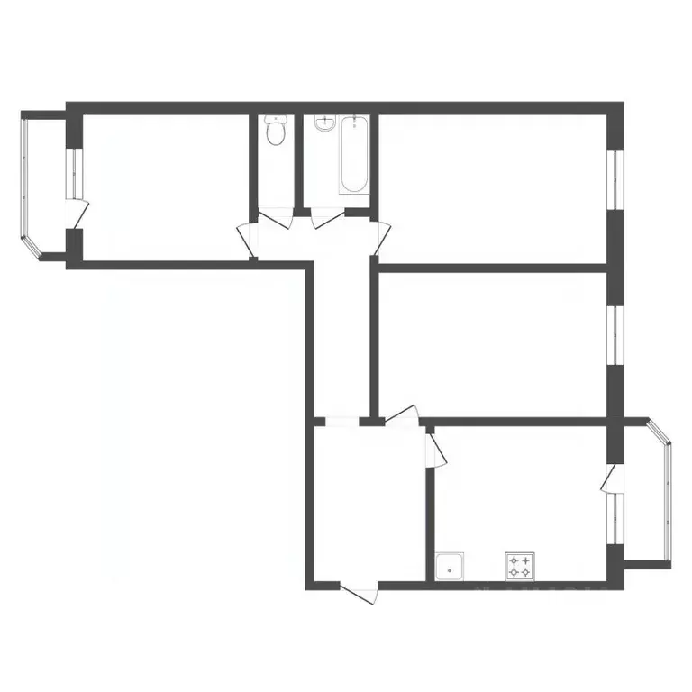 3-к кв. Тюменская область, Тюмень ул. Николая Семенова, 25к2 (90.0 м) - Фото 2