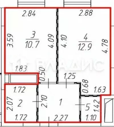 1-к кв. Московская область, Балашиха ул. Бояринова, 1 (33.9 м) - Фото 2