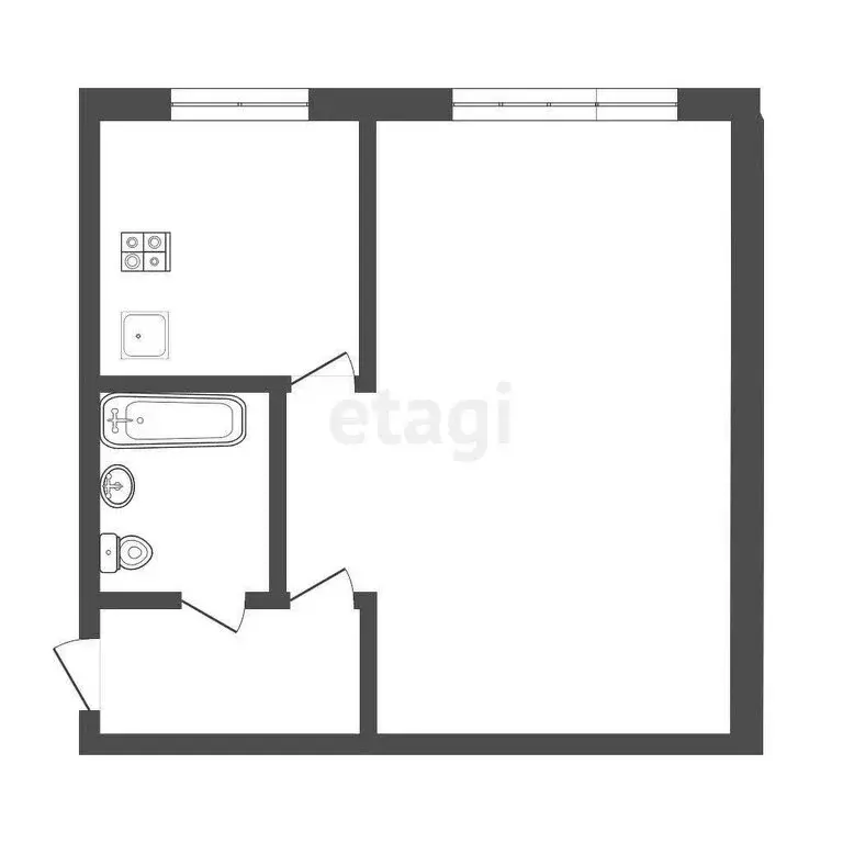 1-комнатная квартира: Тула, улица Металлургов, 36 (31 м) - Фото 1