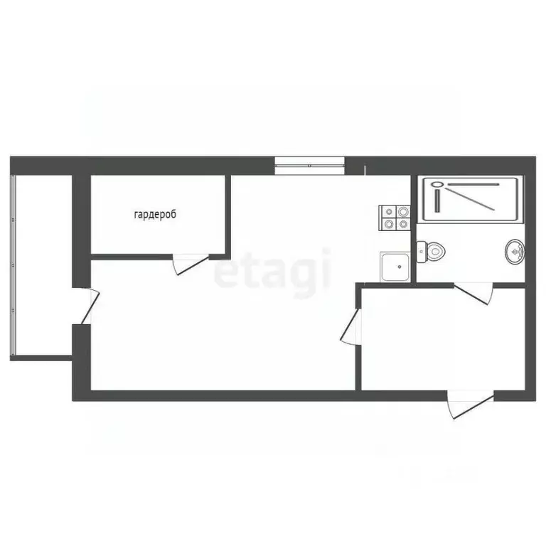 Студия Тюменская область, Тюмень Широтная ул., 217к1 (32.5 м) - Фото 2