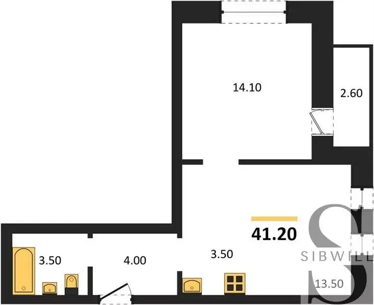 1-комнатная квартира: Новосибирск, улица Брестская Горка, 14 (41.2 м) - Фото 0