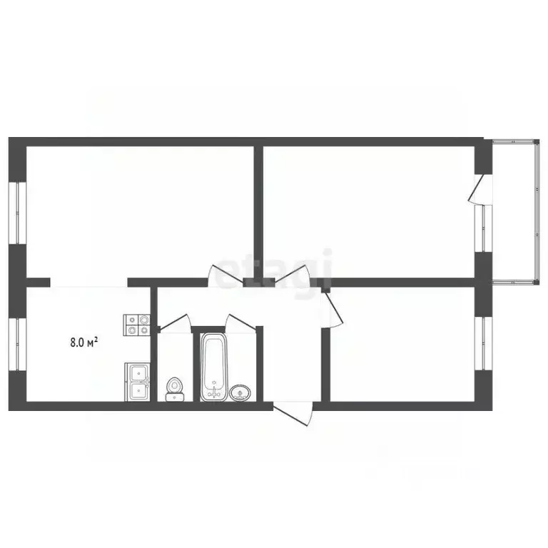 3-к кв. Ямало-Ненецкий АО, Муравленко ул. Муравленко, 13 (65.3 м) - Фото 1