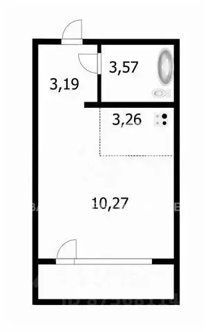 Студия Новосибирская область, Новосибирск ул. Петухова, 16/3 (20.4 м) - Фото 2