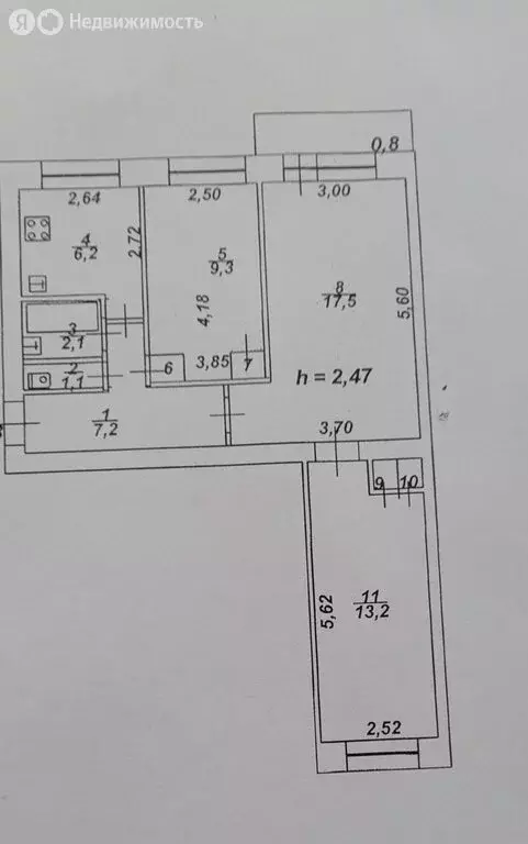 3-комнатная квартира: Тверь, улица Вагжанова, 5 (59.4 м) - Фото 1