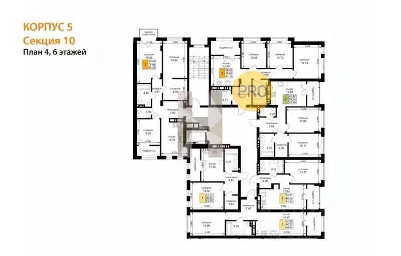 3-к кв. Калининградская область, Гурьевск ул. Героя России ... - Фото 2