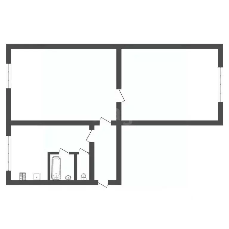 2-к кв. Тульская область, Богородицк Западный мкр, 8 (44.7 м) - Фото 2