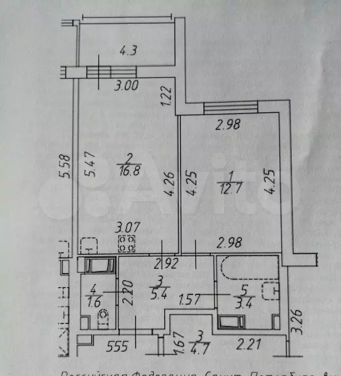 1-к. квартира, 40 м, 3/8 эт. - Фото 0