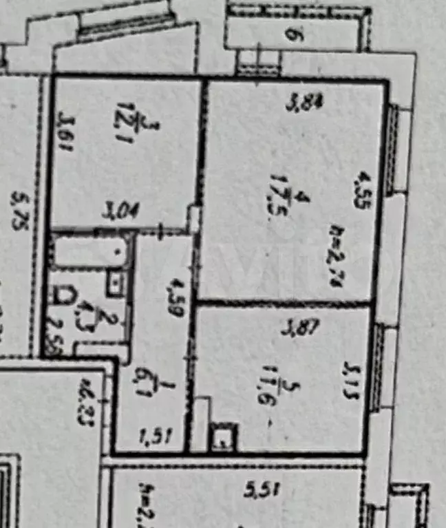 2-к. квартира, 52 м, 4/9 эт. - Фото 0