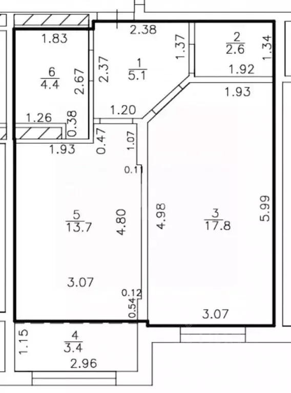 1-к кв. Краснодарский край, Анапа Таманская ул., 121к6 (47.0 м) - Фото 2