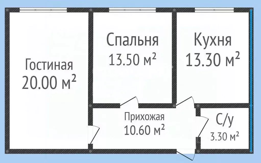2-к кв. Дагестан, Махачкала Научный Городок мкр, ул. Горская, 13 (60.0 ... - Фото 1