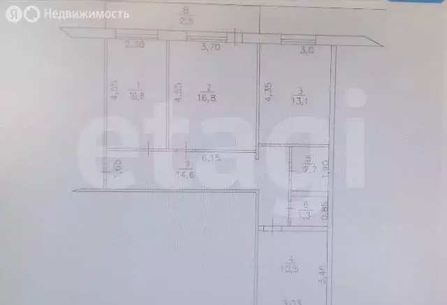 3-комнатная квартира: Ишимбай, бульвар Заки Валиди, 7 (69.8 м) - Фото 1