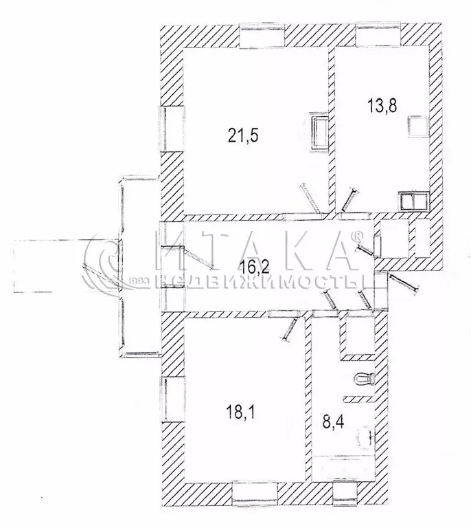 2-комнатная квартира: Павловск, Госпитальная улица, 20к1 (74 м) - Фото 0