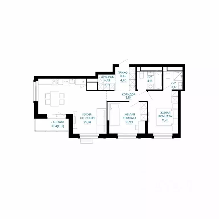 2-к кв. Свердловская область, Екатеринбург ул. Энтузиастов (68.51 м) - Фото 1