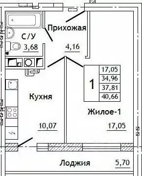 1-к кв. Смоленская область, Смоленский муниципальный округ, д. ... - Фото 0