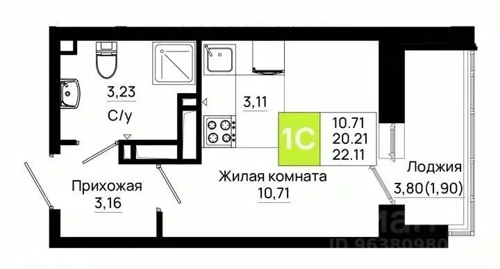 Студия Ростовская область, Ростов-на-Дону Нефтекачка кв-л, Октябрь ... - Фото 0