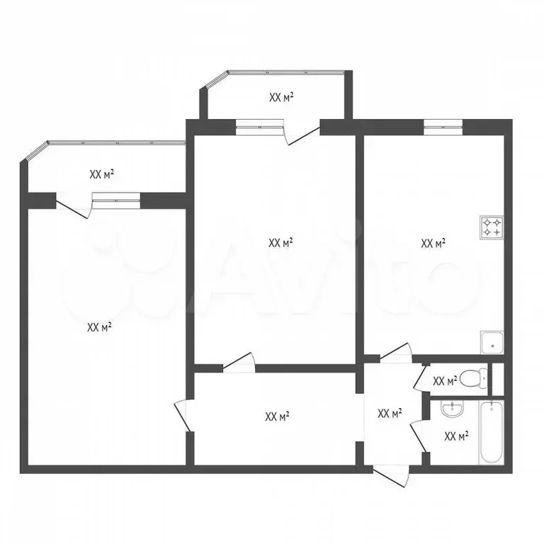 2-к. квартира, 66 м, 2/8 эт. - Фото 0