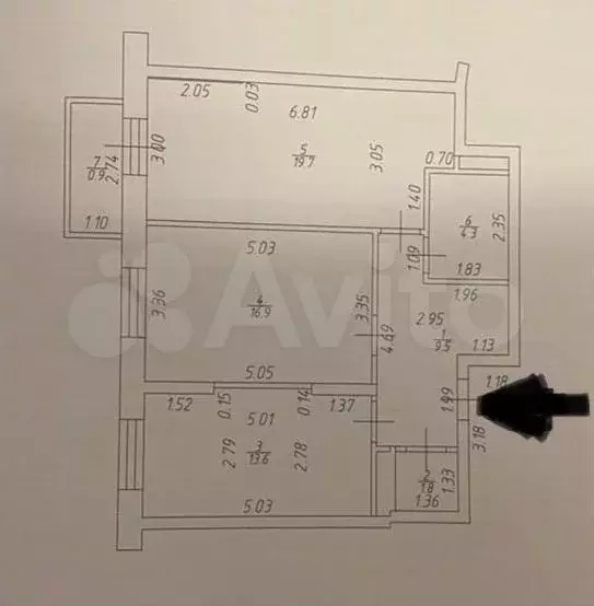 2-к. квартира, 67 м, 6/8 эт. - Фото 0