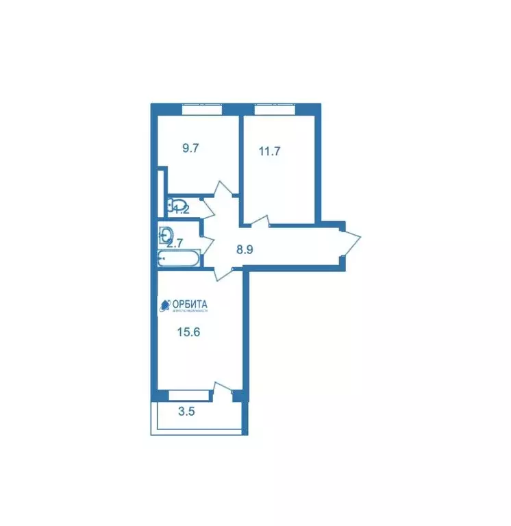 2-комнатная квартира: Тюмень, Обдорская улица, 7 (49.8 м) - Фото 1