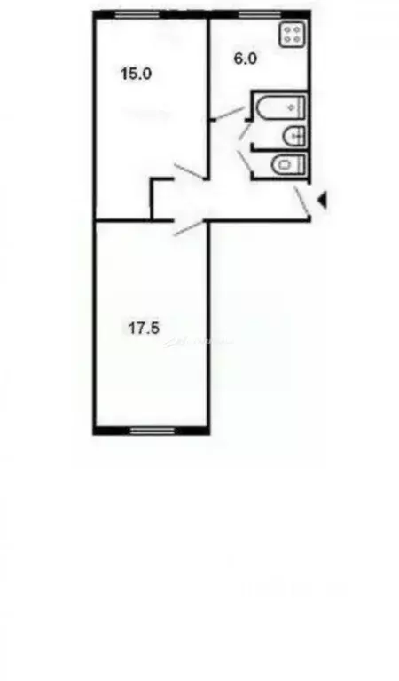 2-к кв. Крым, Симферополь ул. Самокиша, 4 (43.1 м) - Фото 1