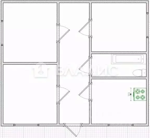 Дом в Пензенская область, с. Бессоновка ул. Колхозная, 76 (80 м) - Фото 1