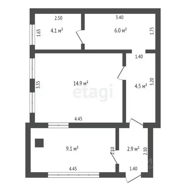 2-к кв. Оренбургская область, Оренбург Оренбургская ул., 99 (54.2 м) - Фото 1