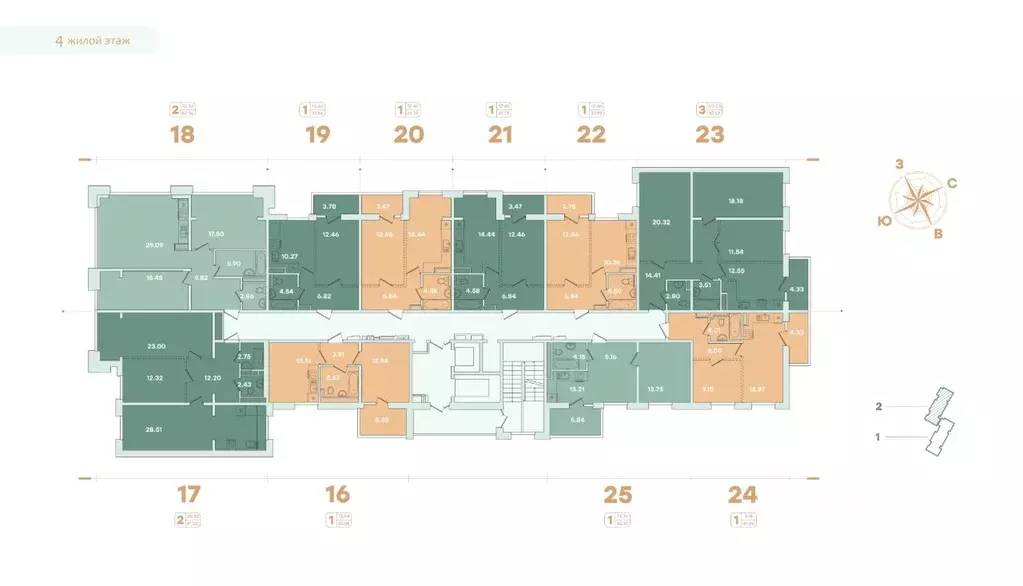1-к кв. Иркутская область, Иркутск ул. Петрова, 16 (41.78 м) - Фото 2