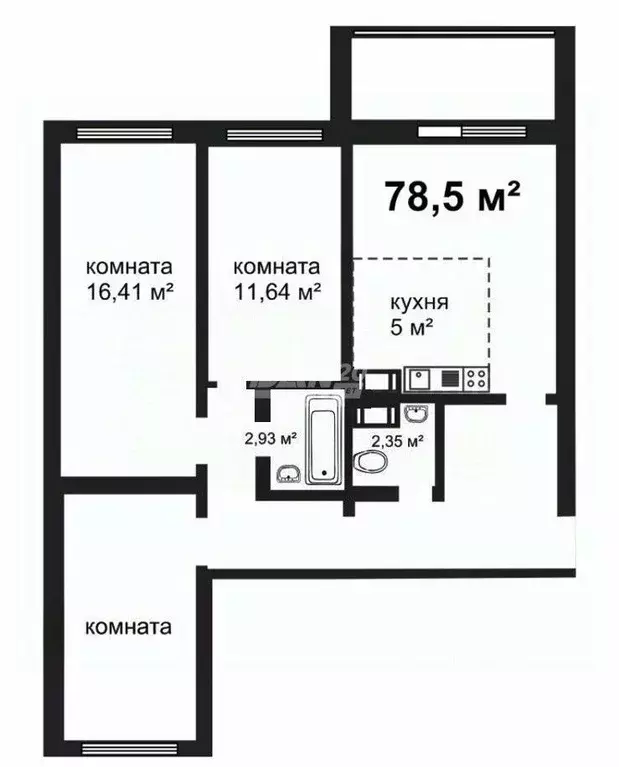 3-к кв. Челябинская область, Челябинск ул. Архитектора Александрова, 8 ... - Фото 1