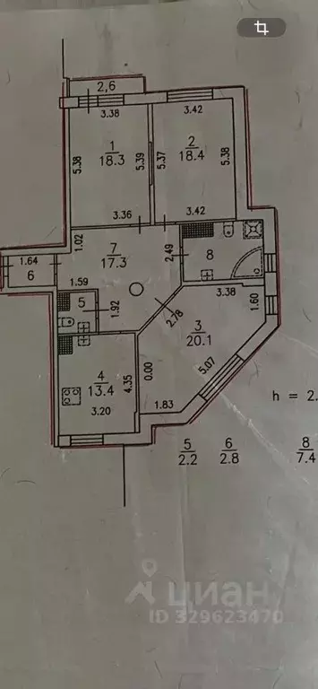3-к кв. Санкт-Петербург Пулковская ул., 10к2 (99.9 м) - Фото 0