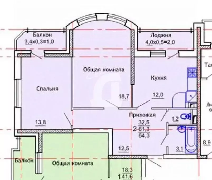 2-к кв. Краснодарский край, Краснодар ул. Федора Лузана, 4 (61.1 м) - Фото 1