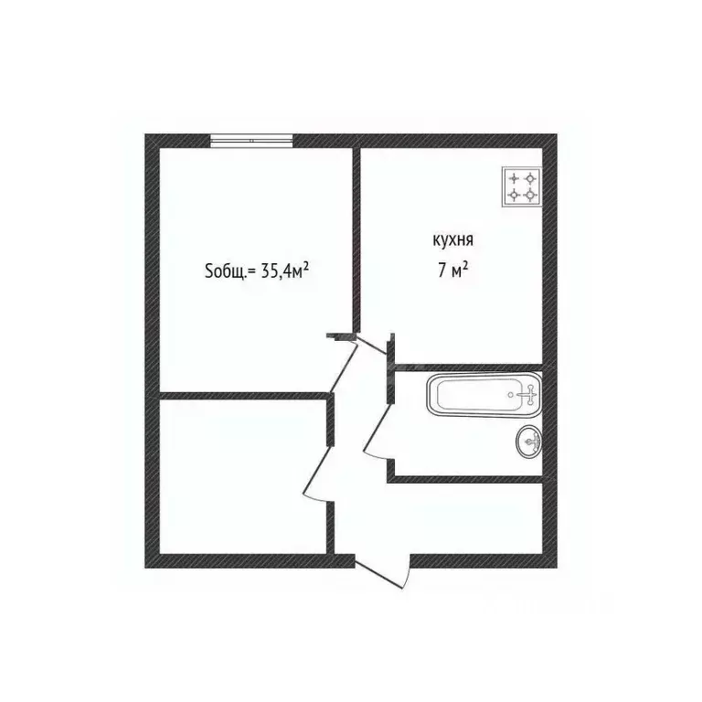 1-к кв. Брянская область, Брянский район, Добрунское с/пос, д. Добрунь ... - Фото 2